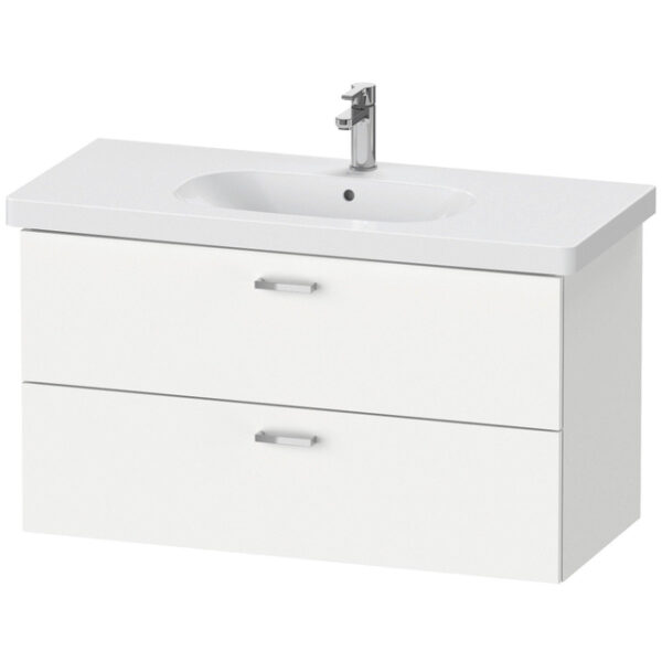 Duravit XBase Wastafelonderkast 100x45.8x56cm Standaard greep met softclose spaanplaat wit Mat XB619301818