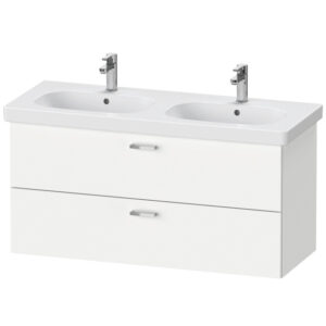 duravit xbase wastafelonderkast 120x45.8x56cm standaard greep met softclose spaanplaat wit mat sw420789