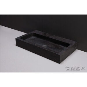 Forzalaqua Taranto wastafel 50x30x8cm Rechthoek 0 kraangaten Natuursteen Hardsteen gezoet 100046