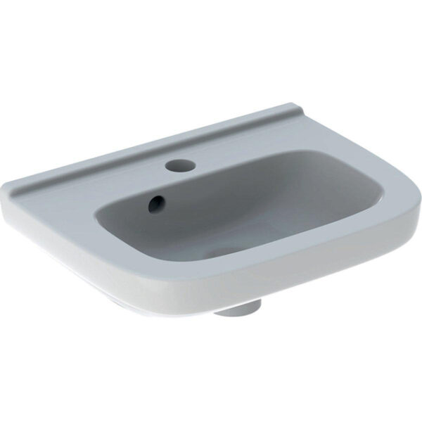 Geberit 300 basic fontein - 40x25x15cm - 1 kraangat - met overloop - Keratect - wit S8400200001G