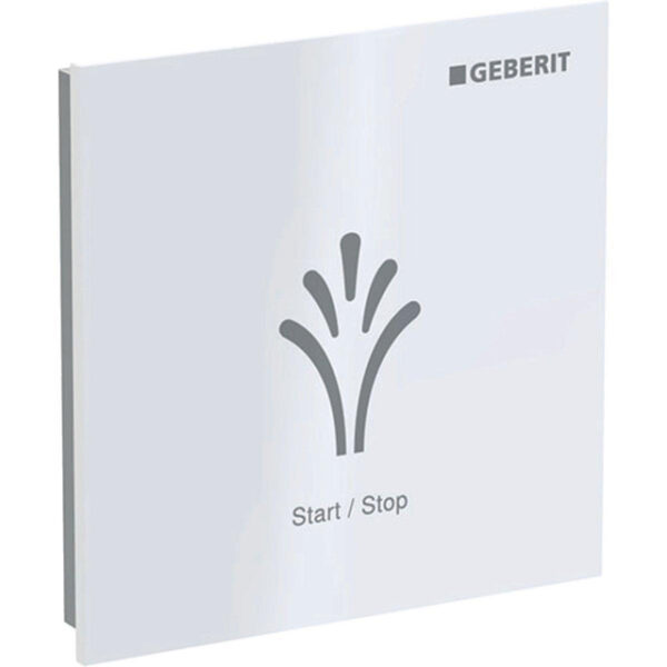 Geberit AquaClean bedieningplaat met frontbediening voor toilet 9.3x9.3cm wit 147.044.00.1