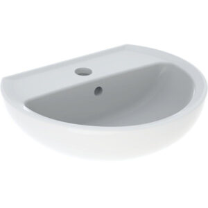 Geberit Bastia Fontein - rond - 50x41cm - kraangat - overloop - wit 501.604.00.1