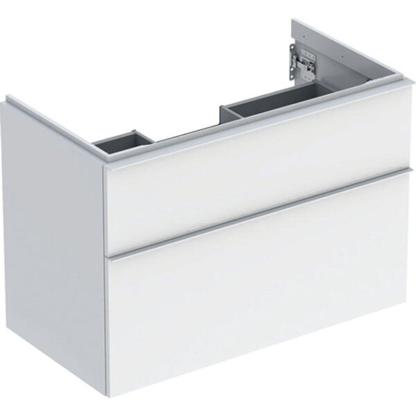 geberit icon wastafelonderkast 88.8x61.5x47.6cm 2 lades met softclose spaanplaat wit sw568524