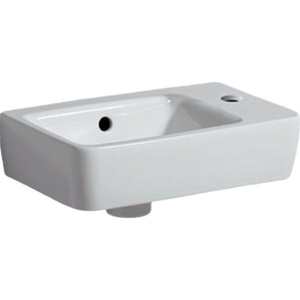 geberit renova compact fontein met kraangat rechts met overloop 40x25x15cm wit sw417365