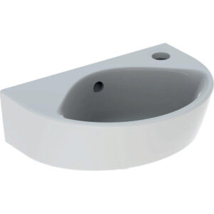 Geberit Renova fontein compact met kraangat rechts met overloop 36x25x14.8cm wit 500374011