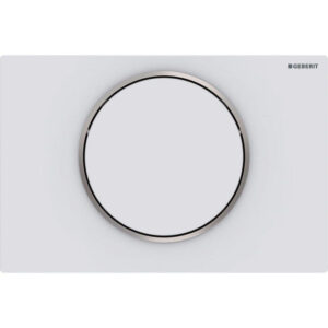 Geberit Sigma10 bedieningplaat met frontbediening voor toilet 24.6x16.4cm wit mat 115758JT5