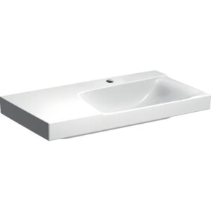 Geberit Xeno2 wastafel 90x48x14cm met kraangat zonder overloop afleg links KeraTect wit 500.535.01.1