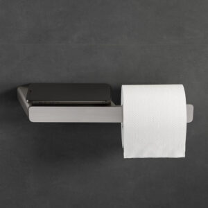 geesa shift toiletrolhouder zonder klep met planchet rvs geborsteld sw641390