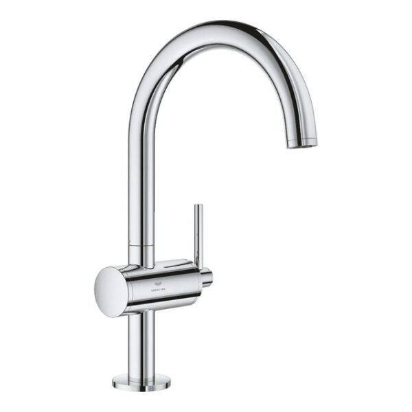 Grohe Atrio L-size wastafelmengkraan push open chroom 24362000