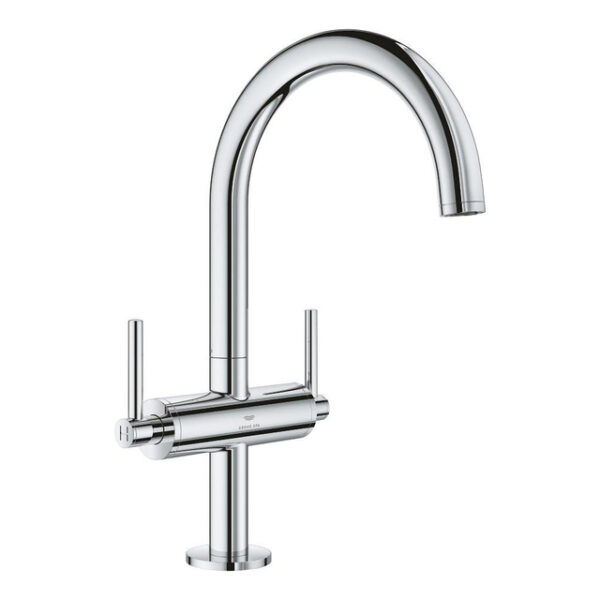 Grohe Atrio L-size wastafelmengkraan push open chroom 21145000