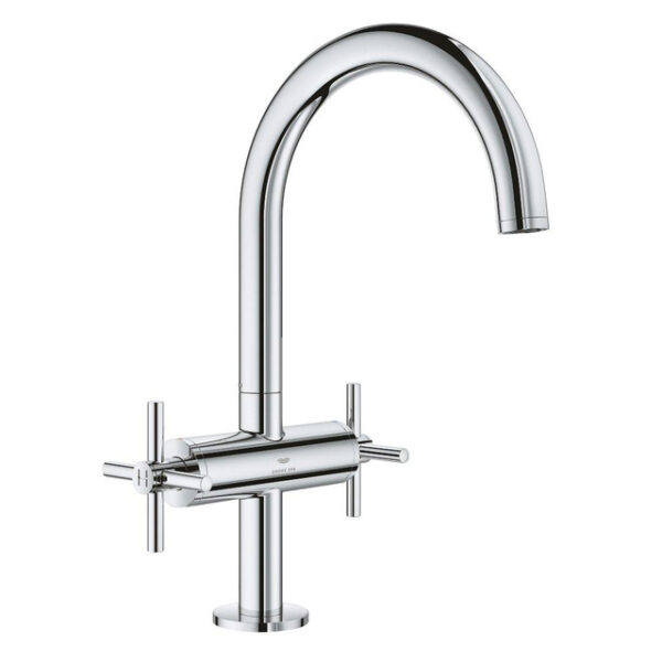 Grohe Atrio L-size wastafelmengkraan push open chroom 21144000