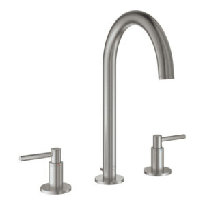 Grohe Atrio M-size 3-gats wastafelkraan m/waste supersteel 20649DC0