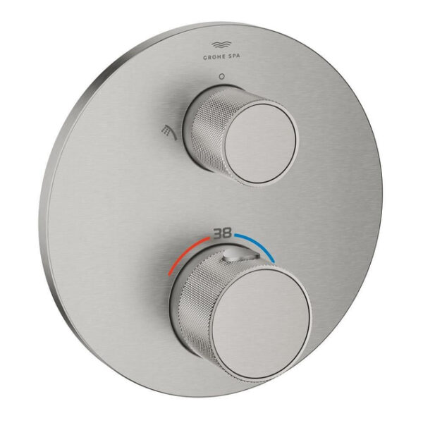 Grohe Atrio private collection afbouwdeel - thermostatisch - met omstel - inbouw - supersteel 24396DC0