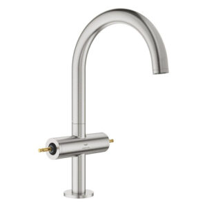 Grohe Atrio private collection L-size wastafelmengkraan z/grepen supersteel 21134DC0