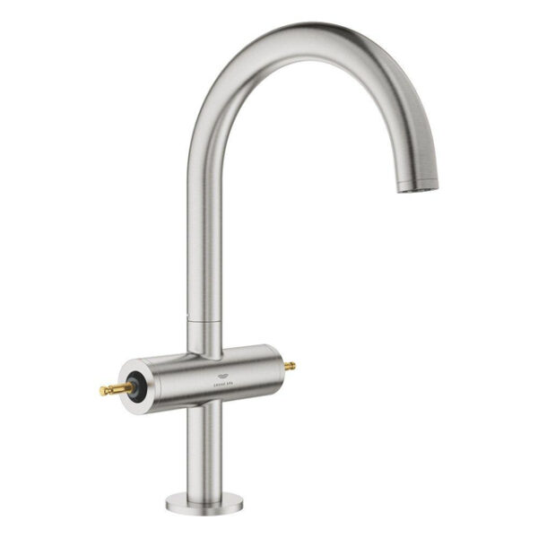 Grohe Atrio private collection L-size wastafelmengkraan z/grepen supersteel 21134DC0