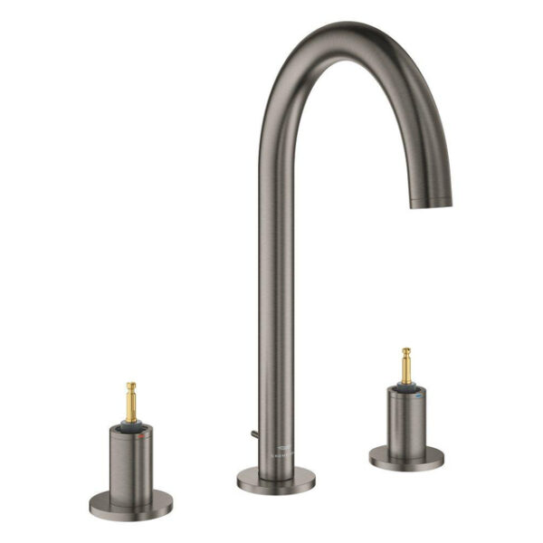 Grohe Atrio private collection wastafelkraan - L-size - 3gats - opbouw - hard graphite geborsteld 20593AL0