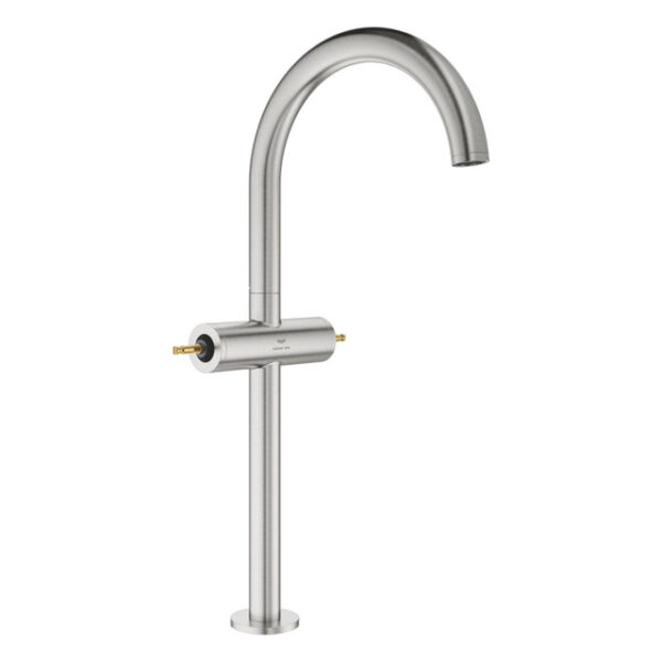 Grohe Atrio private collection XL-size wastafelmengkraan z/grepen supersteel 21140DC0