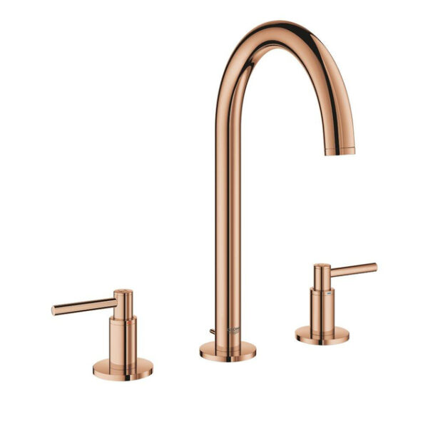 grohe atrio wastafelkraan opbouw uitloop 16.6cm m size waste draaibaar warm sunset sw354625