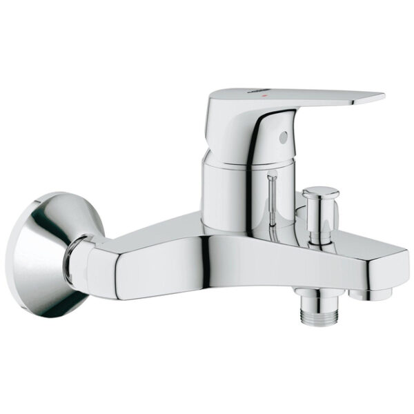 GROHE Bau Flow badkraan met koppelingen met omstel chroom 23756000