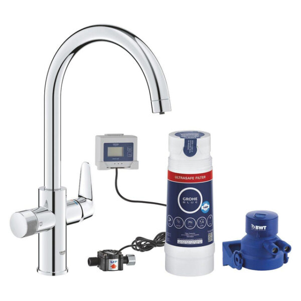 grohe blue pure baucurve c uitloop ultrasafe filter starterkit chroom sw862652