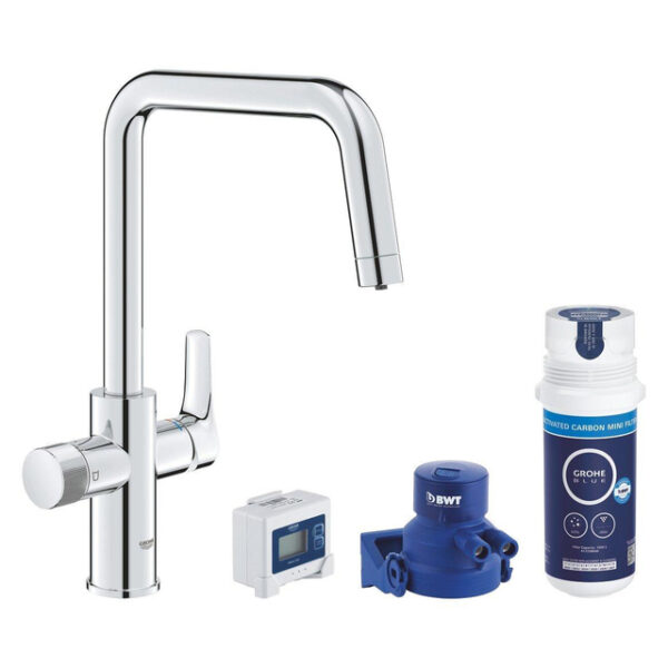 grohe blue pure start keukenmengkraan met filterfunctie u uitloop chroom sw878370