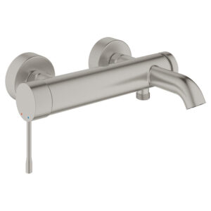 GROHE Essence Badkraan m. omstel m. koppelingen Supersteel 25250DC1