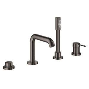 grohe essence badrandcombinatie met omstel inclusief staafhanddouche hard graphite sw701291