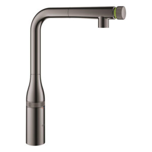 grohe essence keukenkraan hoog draaibare uittrekbare uitloop hard graphite glans sw392220