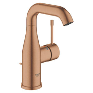 GROHE Essence Wastafelkraan Opbouw - uitloop 11.4cm - M-size - hoge draaibare uitloop - waste - brushed warm sunset 24173DL1