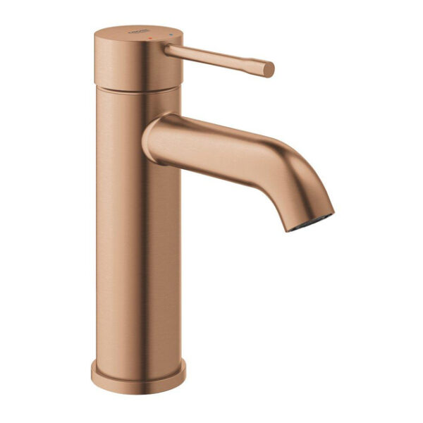 grohe essence wastafelkraan opbouw uitloop 11.6cm s size gladde body brushed warm sunset sw702103