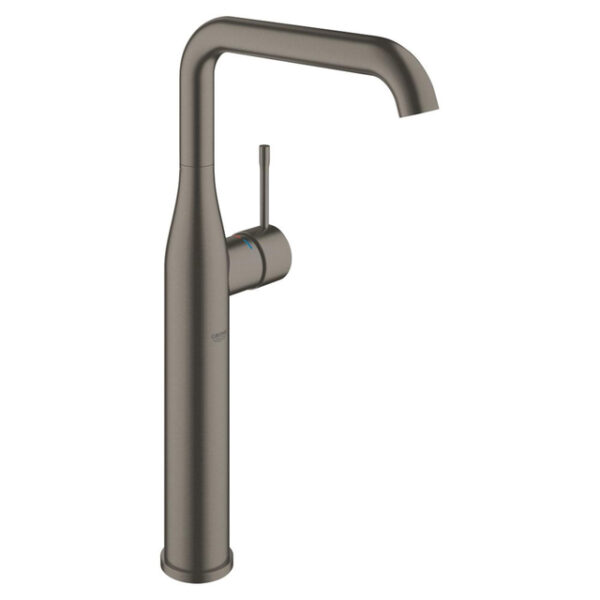 grohe essence wastafelkraan opbouw uitloop 17.9cm xl size hoge draaibare uitloop gladde body brushed hard graphite sw701049