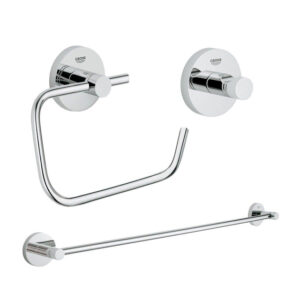 GROHE Essentials accessoireset 3-delig met handdoekhouder