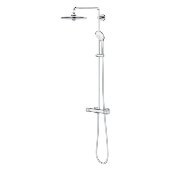 grohe euphoria regendoucheset opbouw hoofddouche 26cm massage handdouche rond watersaving thermostatisch chroom sw536450