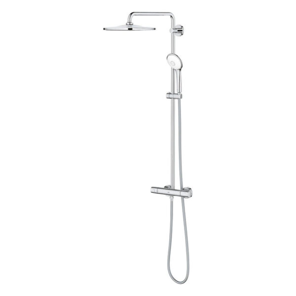 grohe euphoria regendoucheset opbouw hoofddouche 31cm handdouche rond thermostatisch chroom sw536497