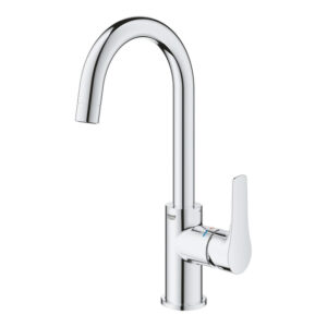 grohe eurosmart waterbesparende wastafelkraan l size met ketting chroom sw654565