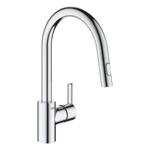 grohe feel keukenkraan hoog uittrekbare uitloop 2 straalsoorten chroom sw706626