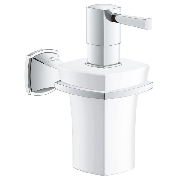 Grohe Grandera houder met zeepdispencer chroom 40910000