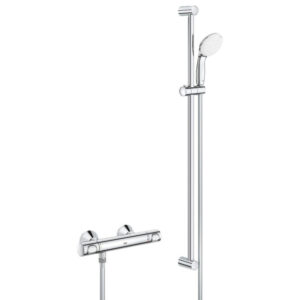 grohe grohtherm 500 thermostatische douchemengkraan met glijstang en handdouche chroom sw710638