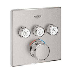 Grohe Grohtherm SmartControl Inbouwthermostaat - 4 knoppen - vierkant - supersteel 29126DC0