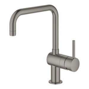 grohe minta keukenkraan hoog draaibare u uitloop hard graphite geborsteld sw354781