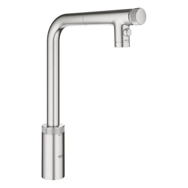 Grohe Minta smartcontrol keukenkraan L-uitl. dual spray supersteel 31889DC0