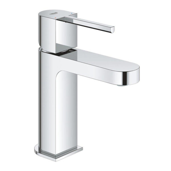 grohe plus waterbesparende wastafelkraan s size met gladdy body en push open waste chroom sw296770