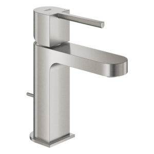 grohe plus waterbesparende wastafelkraan s size met waste supersteel sw444363