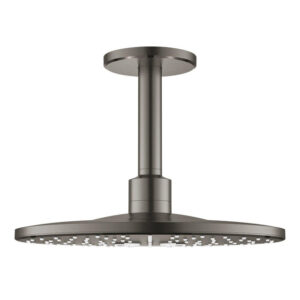 grohe rainshower smartactive hoofddouche 31x31cm plafondmontage met 2 straalsoorten graphite geborsteld sw448247