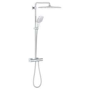 grohe rainshower smartactive regendoucheset opbouw hoofddouche 31cm handdouche vierkant thermostatisch smartactive chroom sw472373