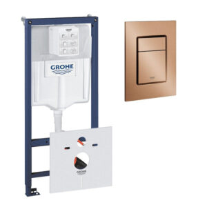 GROHE Rapid SL inbouwreservoir inclusief GROHE Skate cosmopolitan bedieningsplaat Geborsteld Warm Sunset 0729205/sw107647/sw242316/