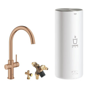 GROHE Red Keukenkraan - hoog - c uitloop - met l size boiler - warm sunset geborsteld 30031DL1