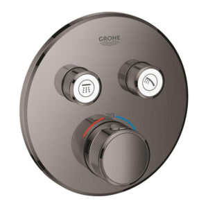 grohe smartcontrol inbouwthermostaat 3 knoppen rond hard graphite sw354645