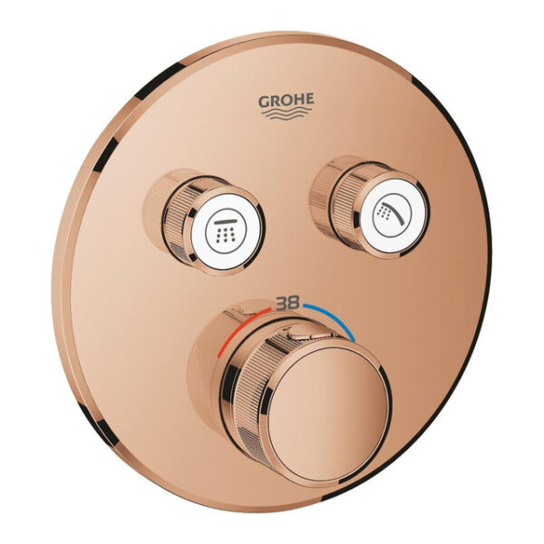 Grohe SmartControl Inbouwthermostaat - 3 knoppen - rond - warm sunset 29119DA0