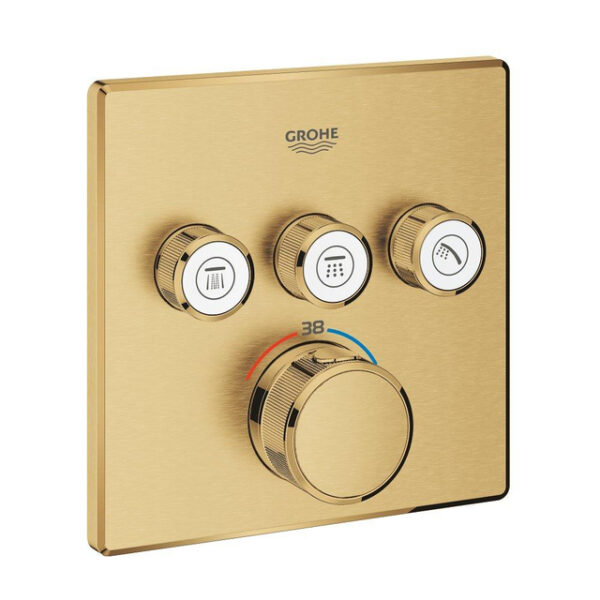 grohe smartcontrol inbouwthermostaat 4 knoppen 15.8x15.8cm brushed cool sunrise sw482037